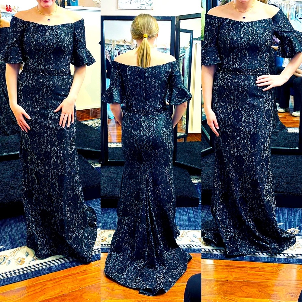 Off shoulder, classic gown